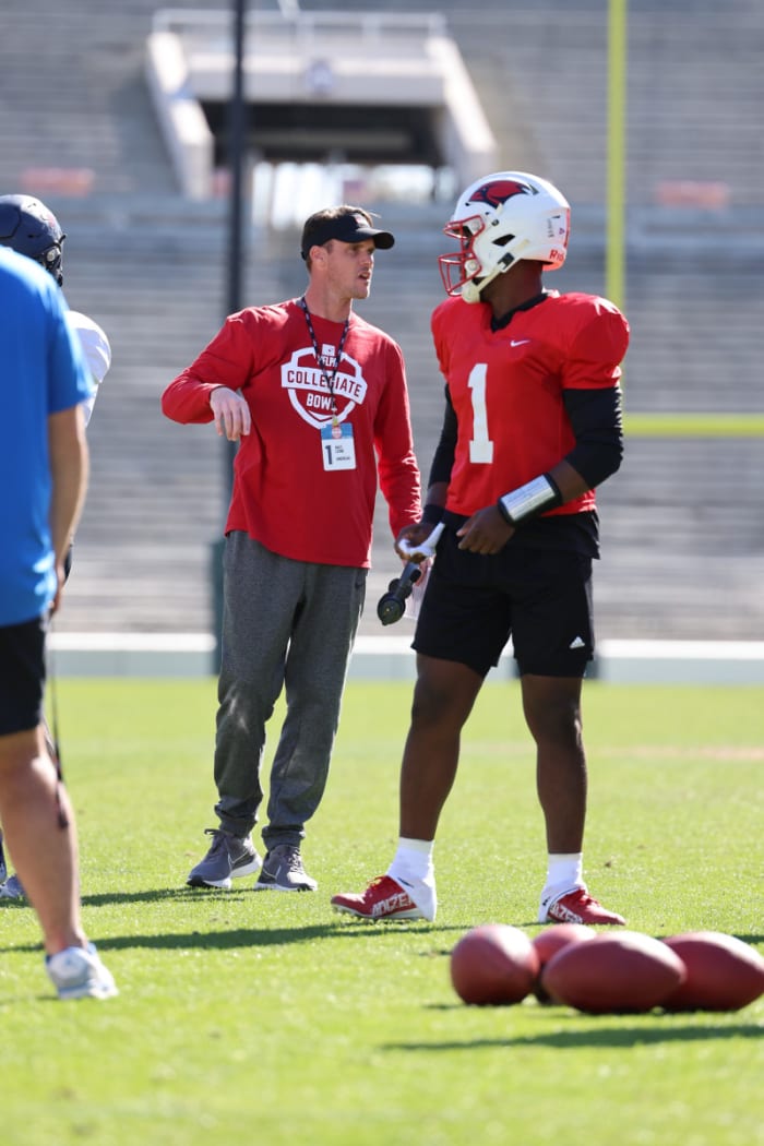 UIW QB Lindsey Scott at the 2023 NFLPA Bowl
